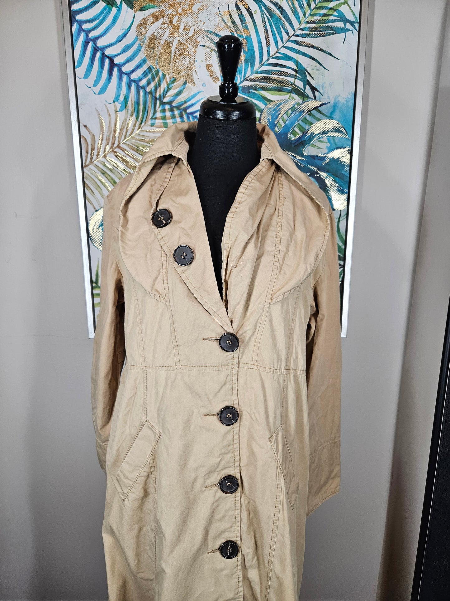 Beige Trench Coat - Size 50
