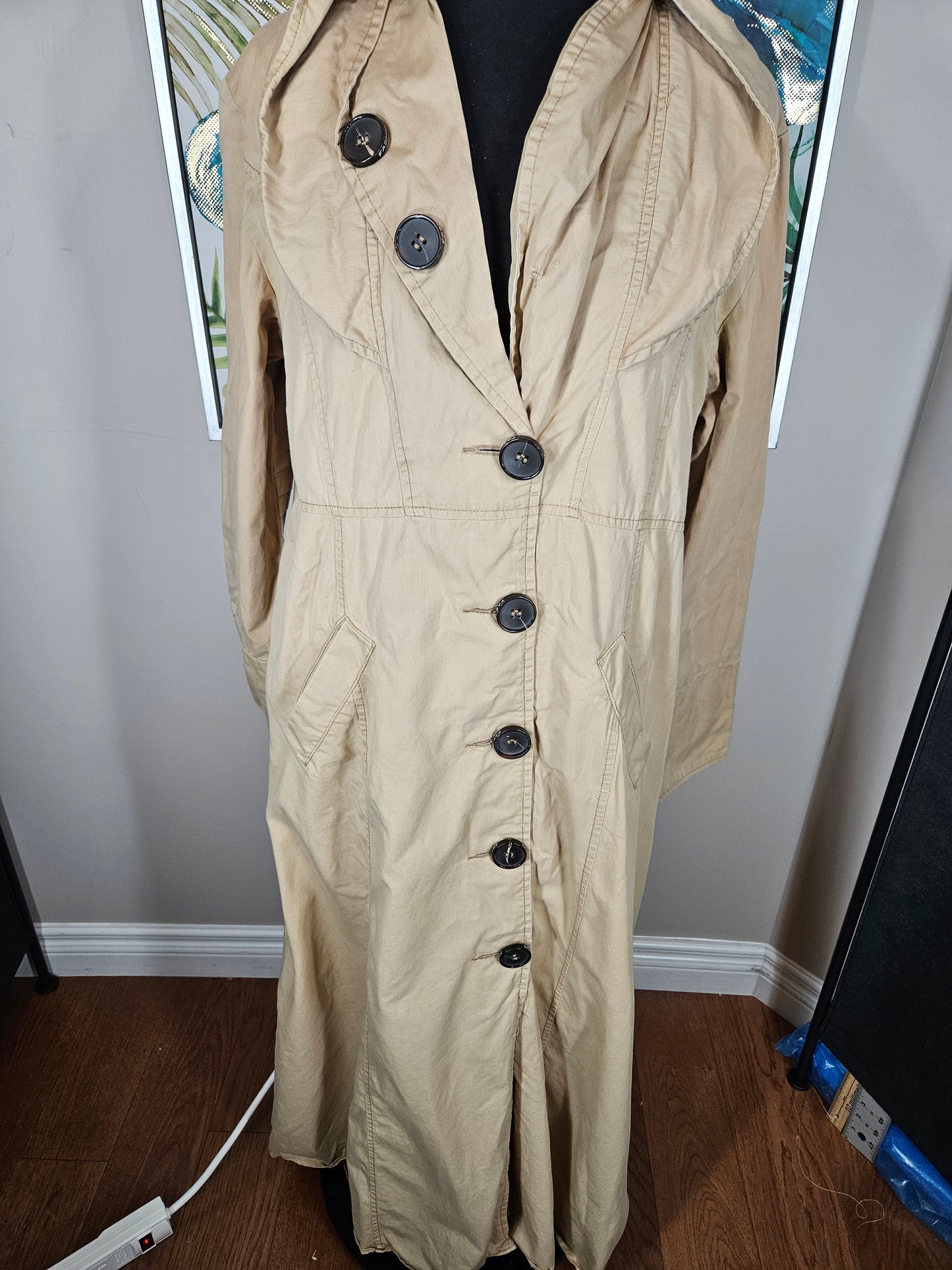 Beige Trench Coat - Size 50