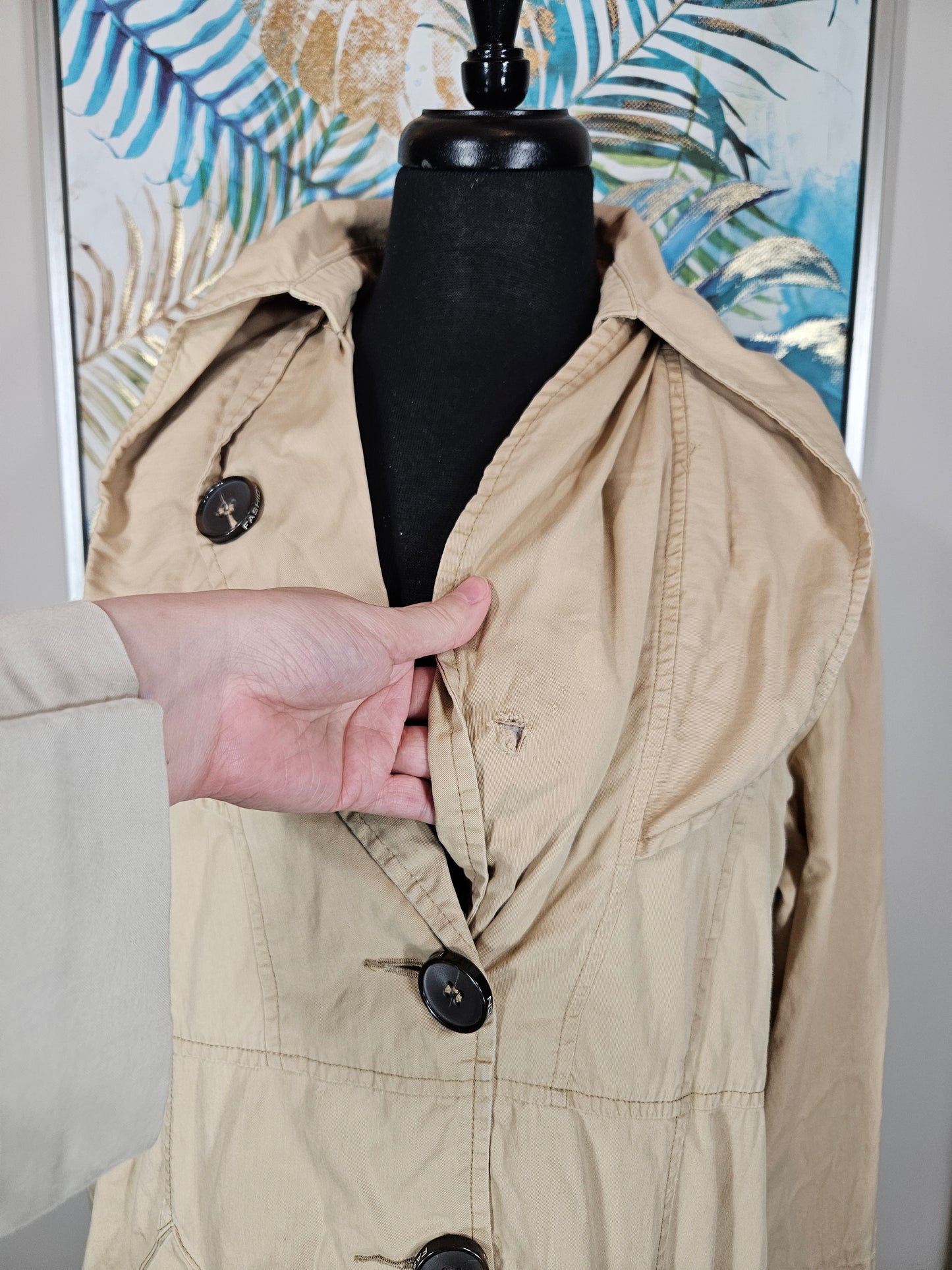 Beige Trench Coat - Size 50