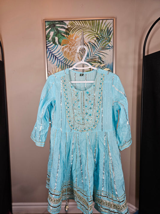 Light Blue Embroidered Formal Set – Size Medium