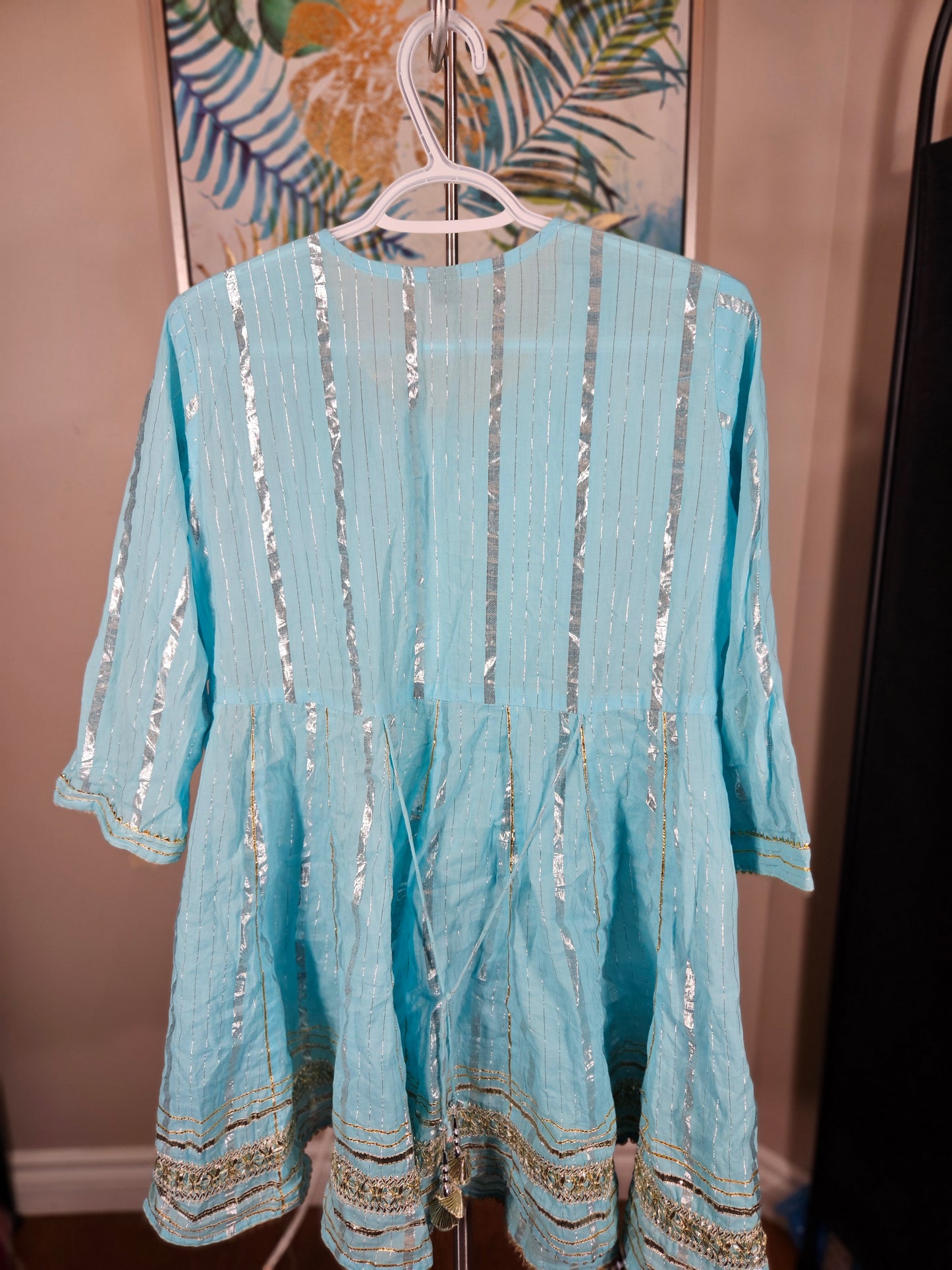 Light Blue Embroidered Formal Set – Size Medium