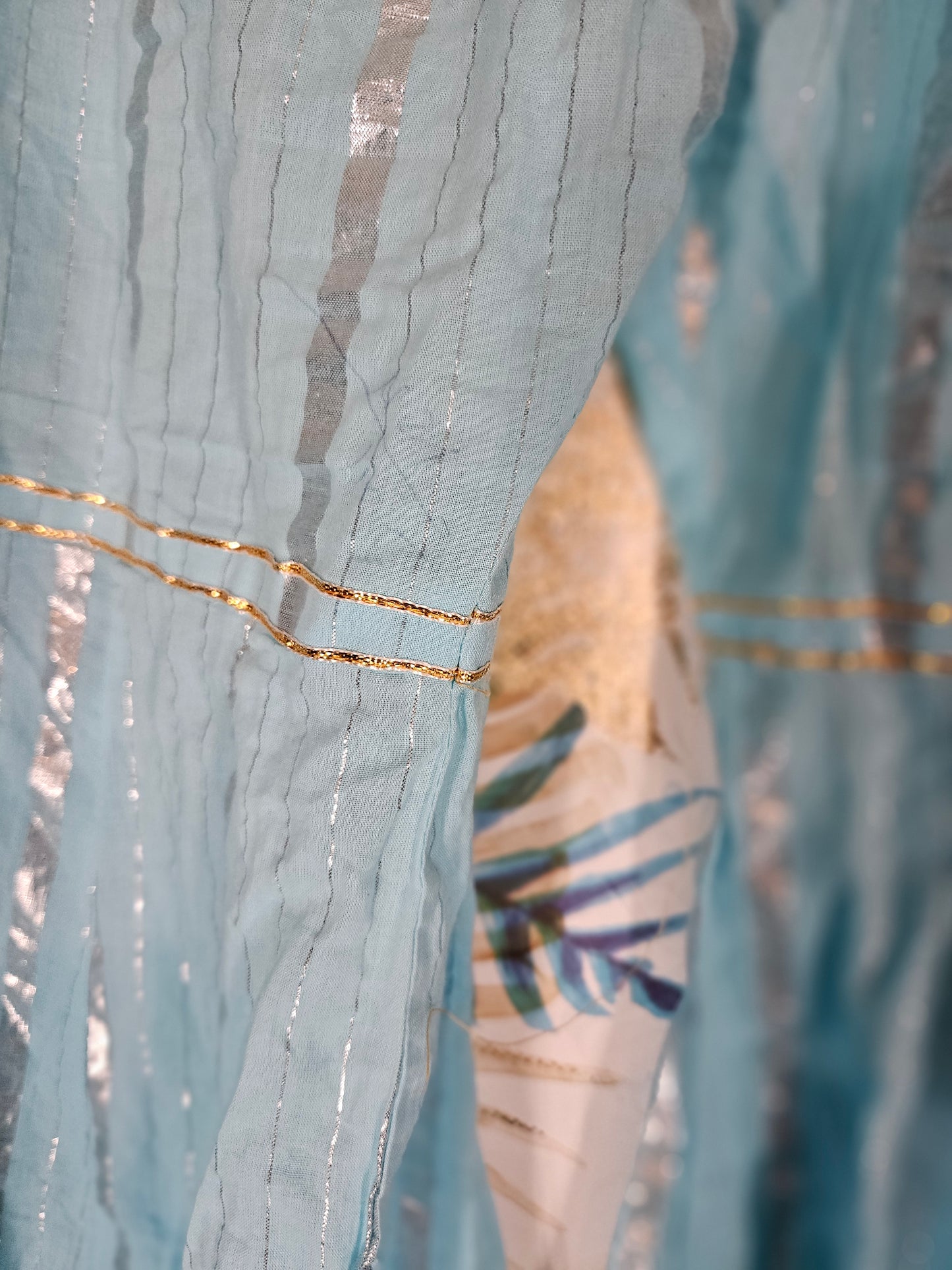 Light Blue Embroidered Formal Set – Size Medium