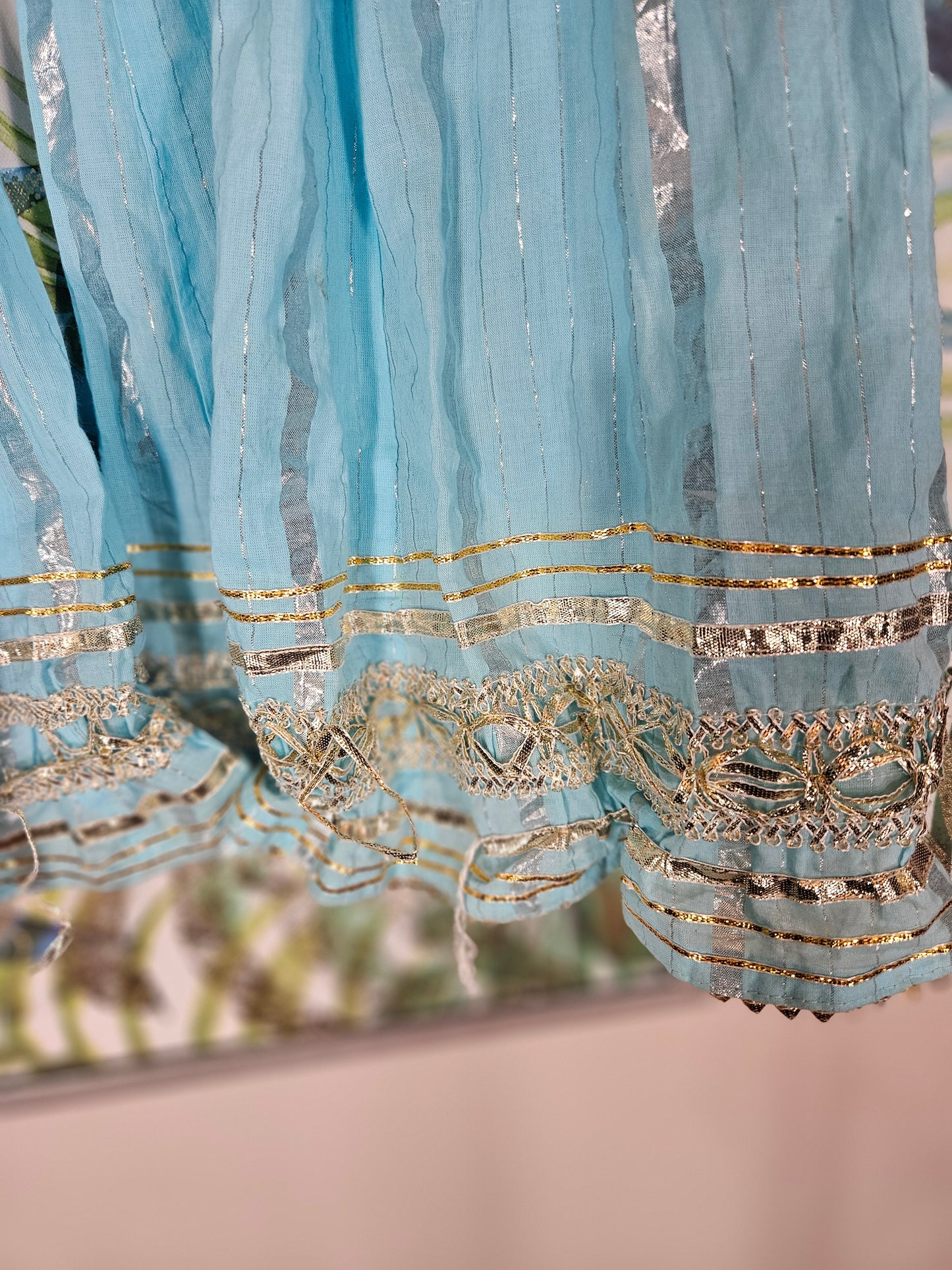 Light Blue Embroidered Formal Set – Size Medium