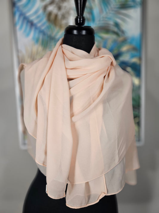 Cream Chiffon Hijab