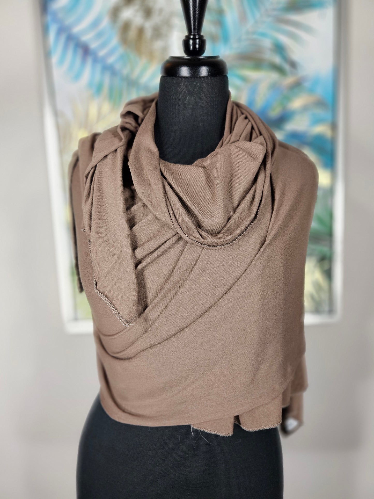 Brown Jersey Hijab - Made in Turkey