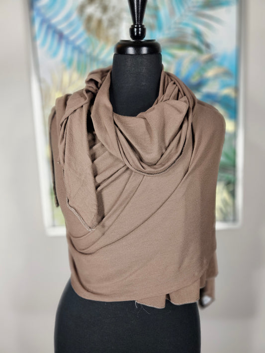 Brown Jersey Hijab - Made in Turkey