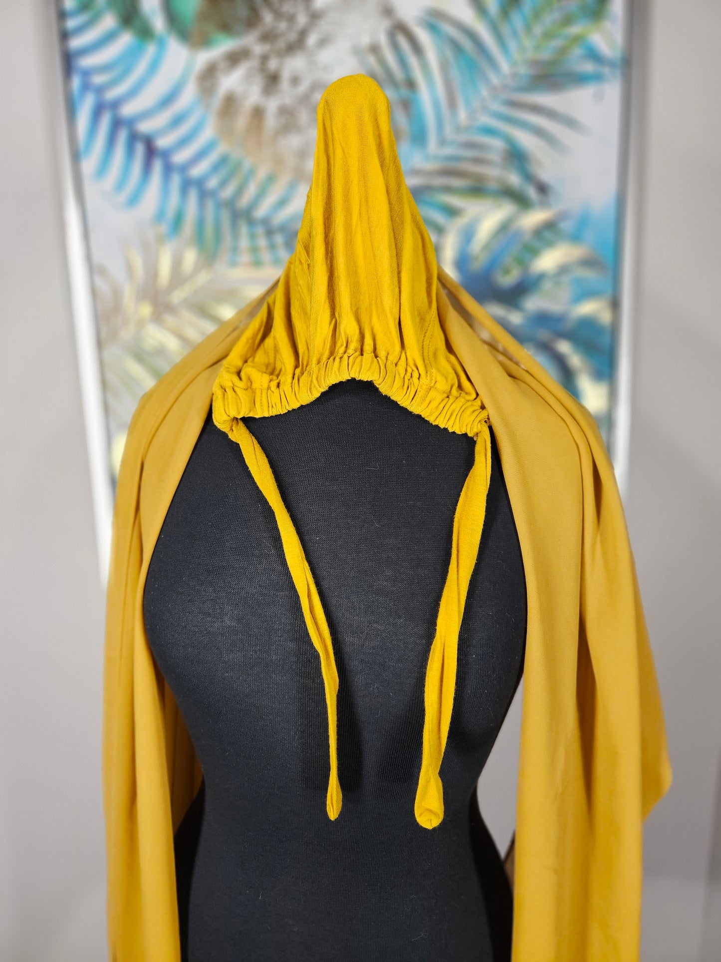 Mustard Yellow Hijab with Built In Undercap