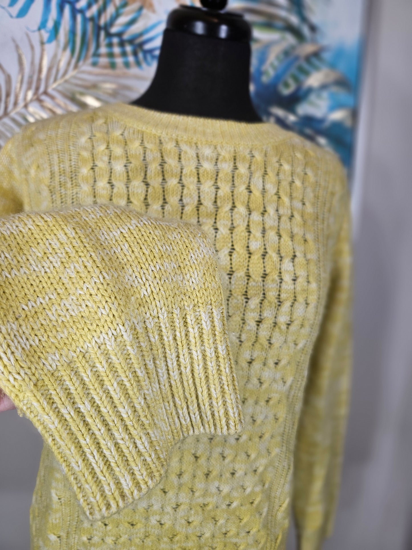 Yellow Knit Sweater - Size S/M