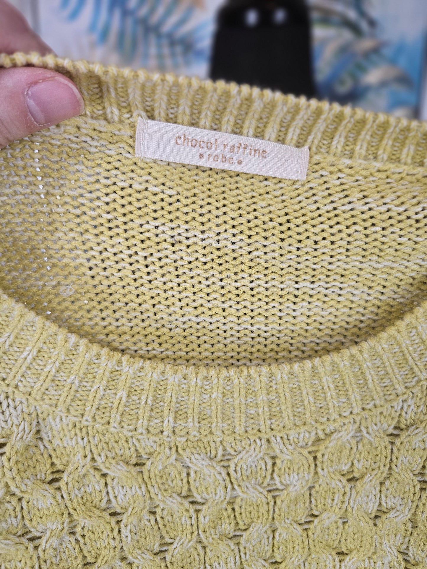 Yellow Knit Sweater - Size S/M