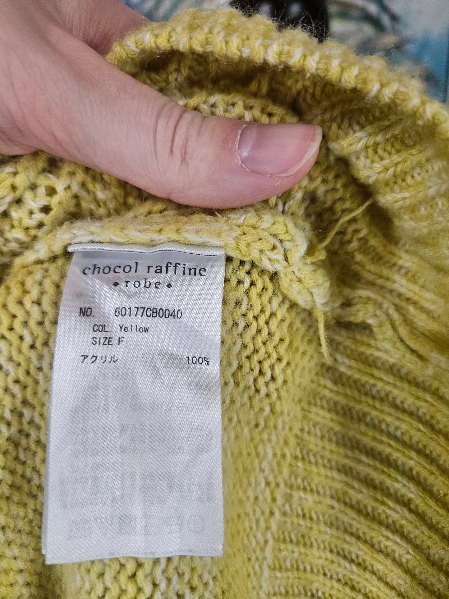 Yellow Knit Sweater - Size S/M