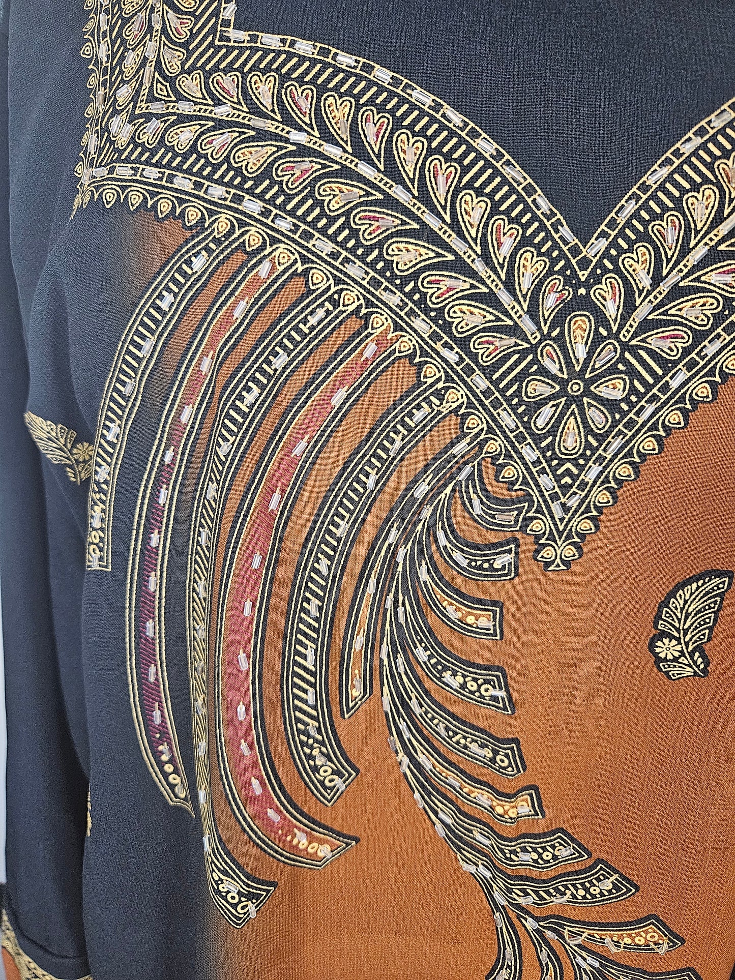 Embroidered Maxi Dress - Size Large