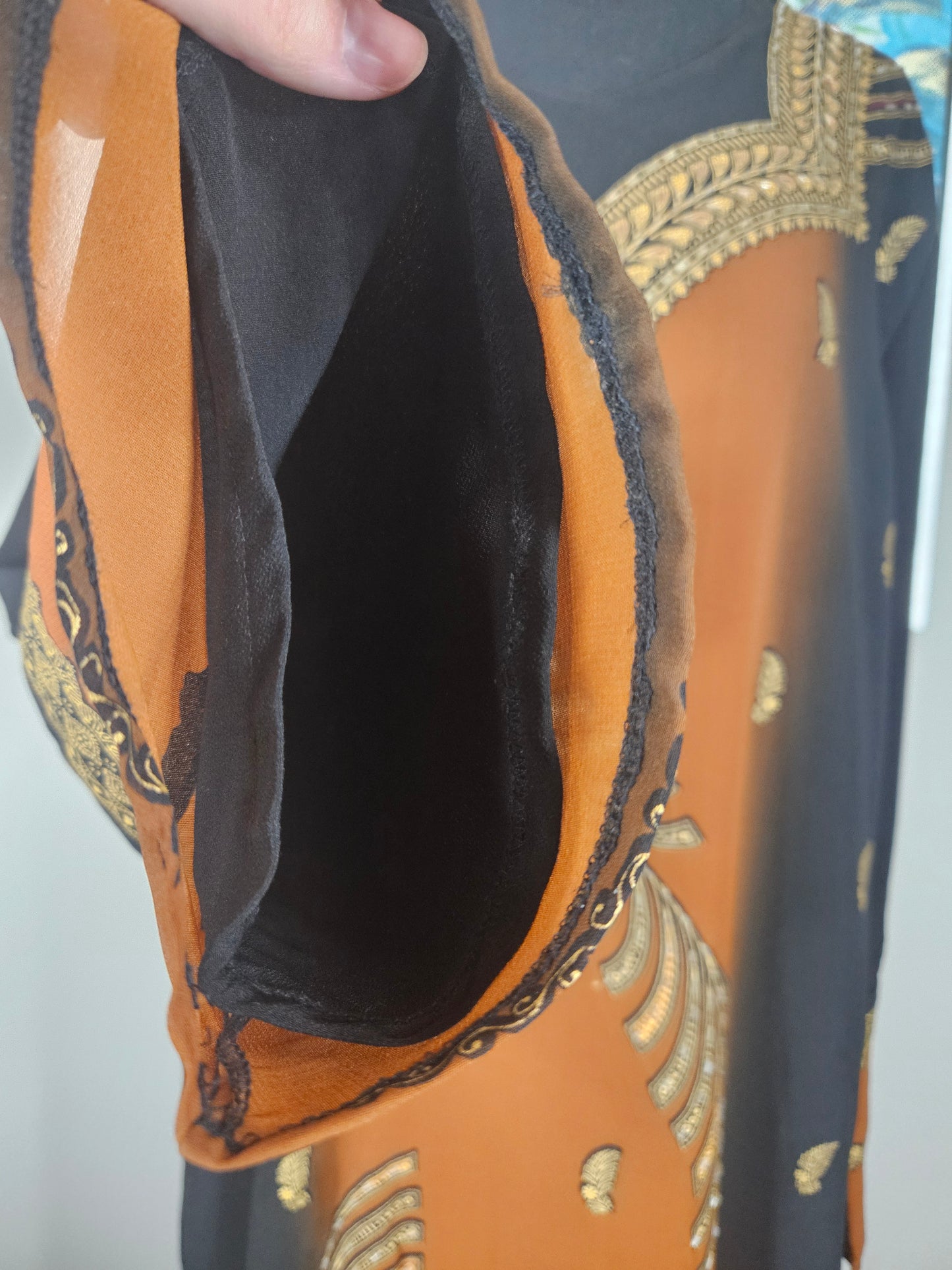 Embroidered Maxi Dress - Size Large