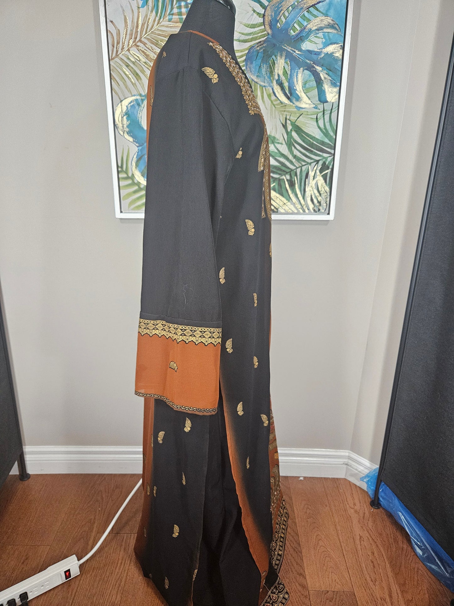 Embroidered Maxi Dress - Size Large