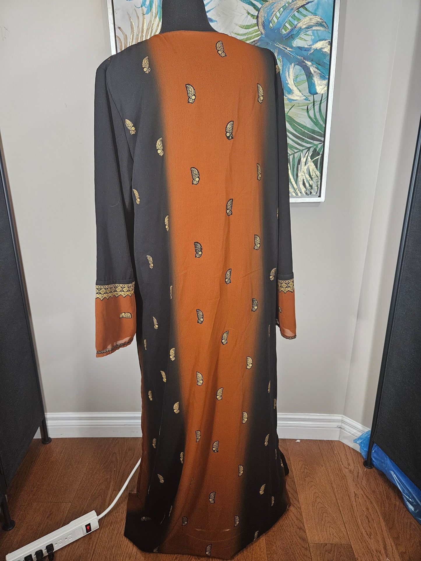 Embroidered Maxi Dress - Size Large