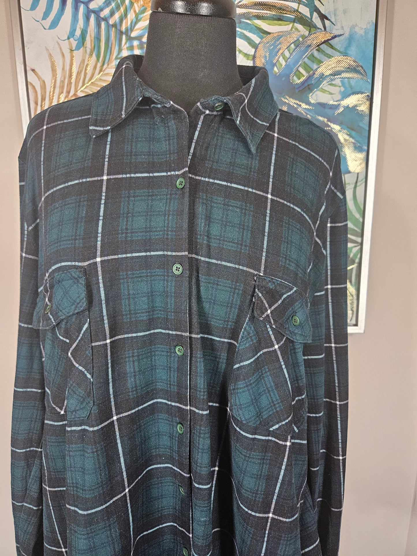 George Plaid Blouse - Size XL