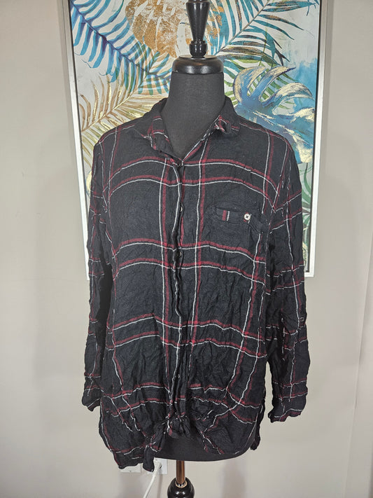 Reitman's Plaid Blouse - Size XL