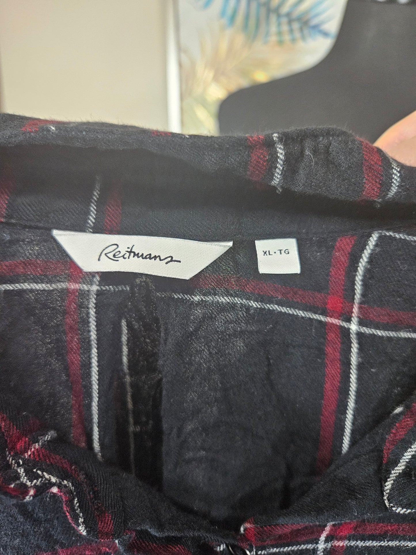 Reitman's Plaid Blouse - Size XL