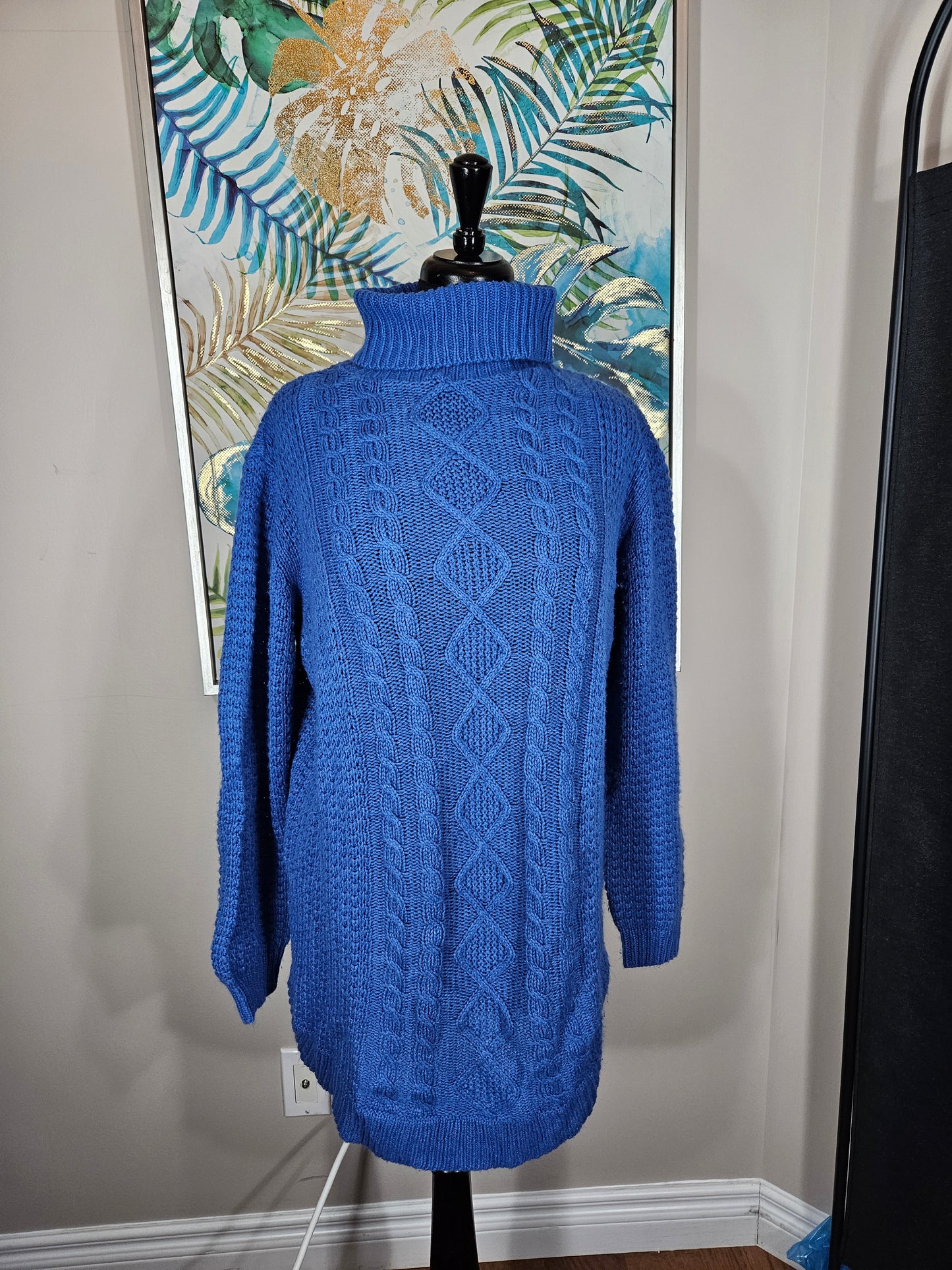 Blue Knit Turtleneck - Size 1X