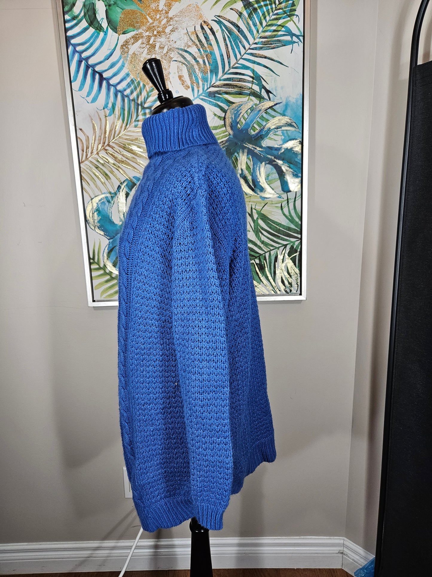 Blue Knit Turtleneck - Size 1X