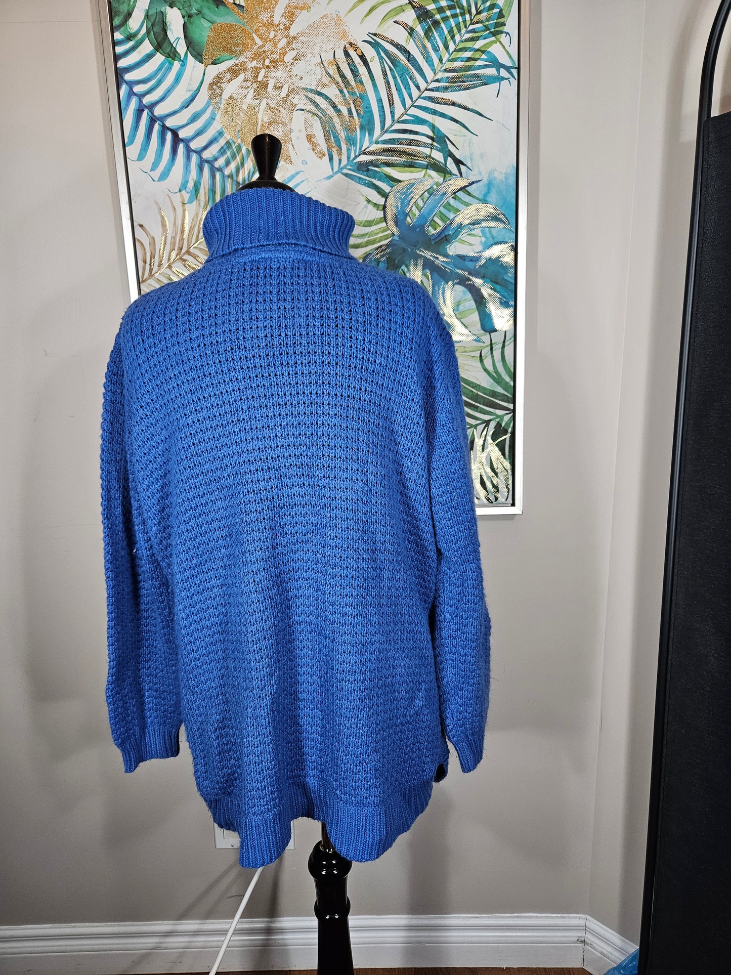 Blue Knit Turtleneck - Size 1X