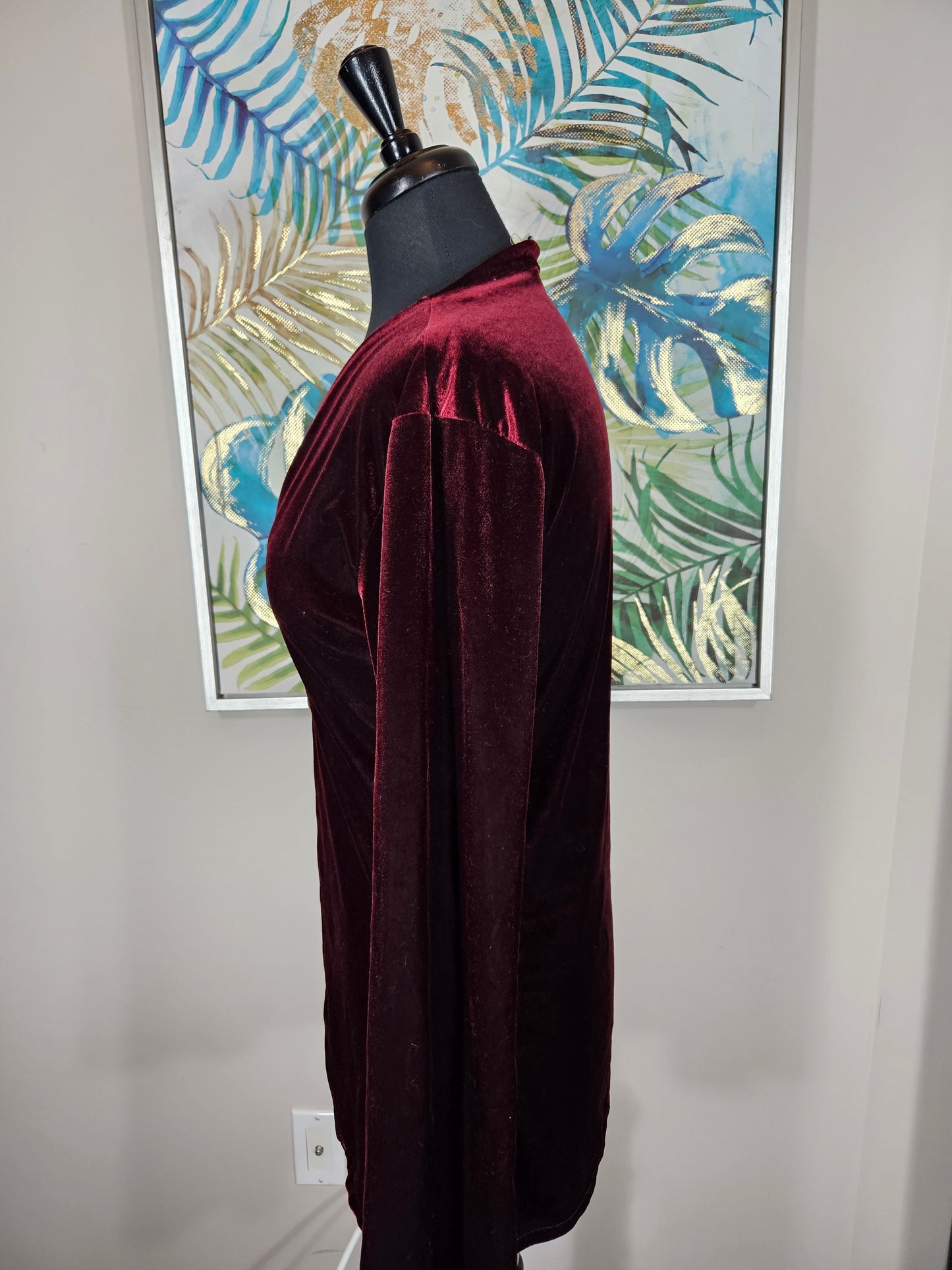 Velvet Maroon Long Sleeve - Size XS
