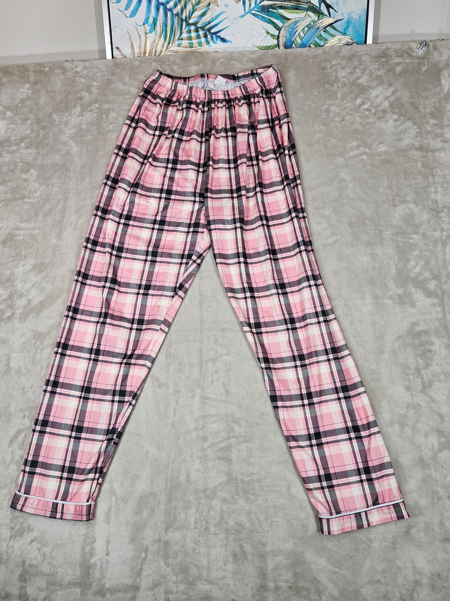 Pink Plaid PJ Set