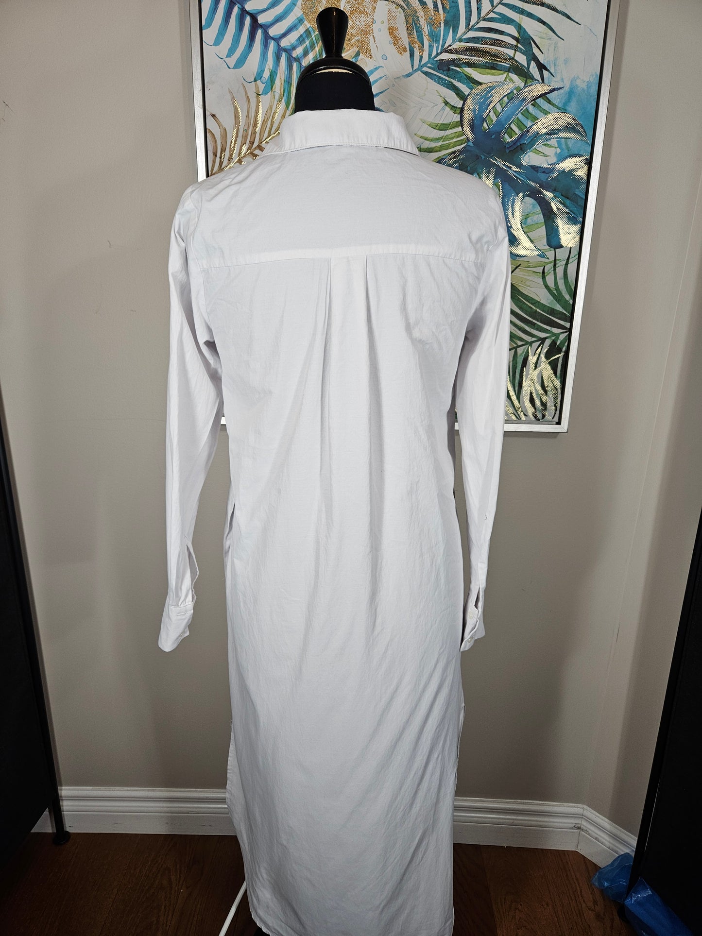 White Extra Long Tunic - Size Medium