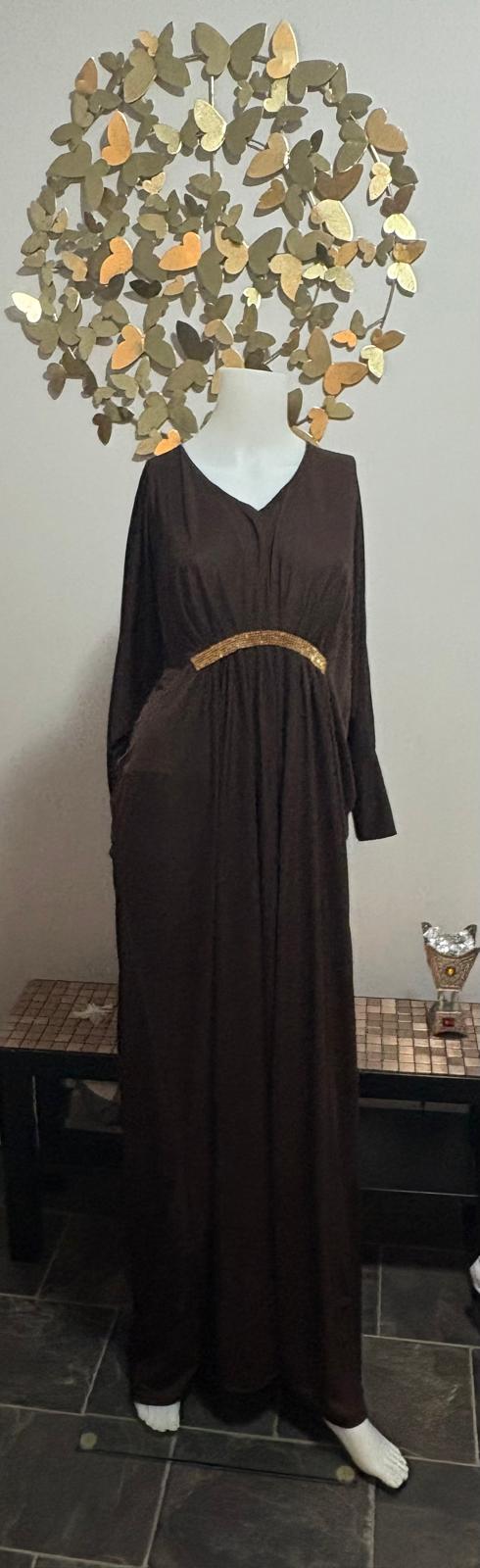 Brown Abaya with Belt