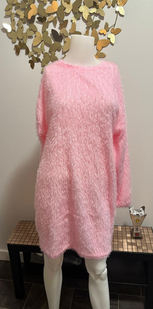 Pink Fuzzy Sweater
