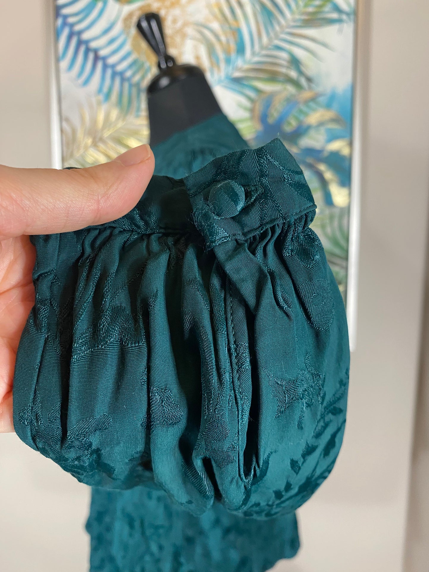 Dark Green Long Sleeve Blouse