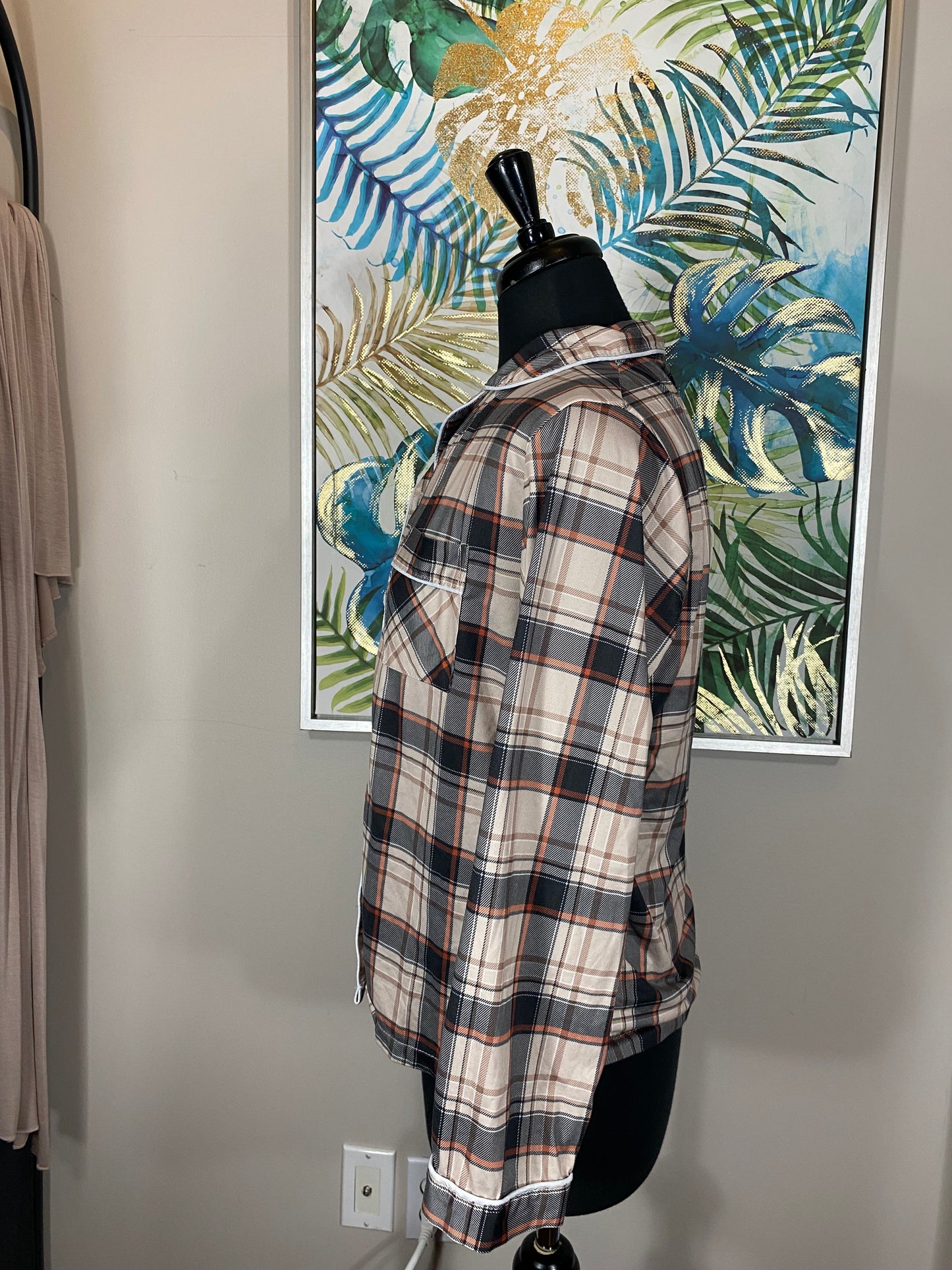 Plaid Pajama Top