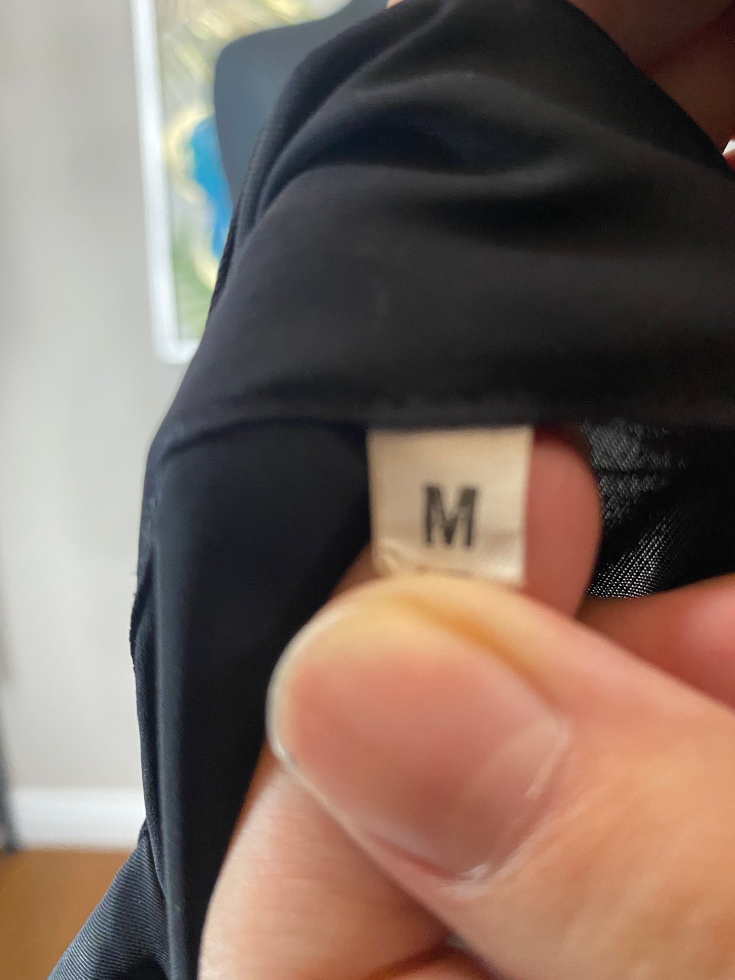 Black Abaya with Gold Sleeves - Size Medium