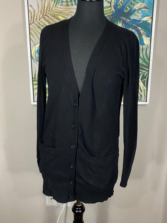 H & M Black Button Up Cardigan - Size M
