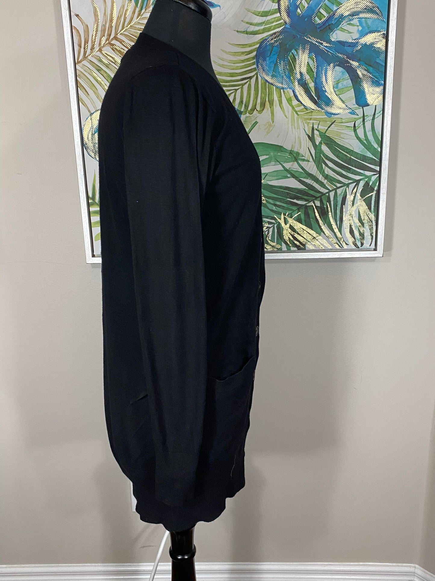 H & M Black Button Up Cardigan - Size M