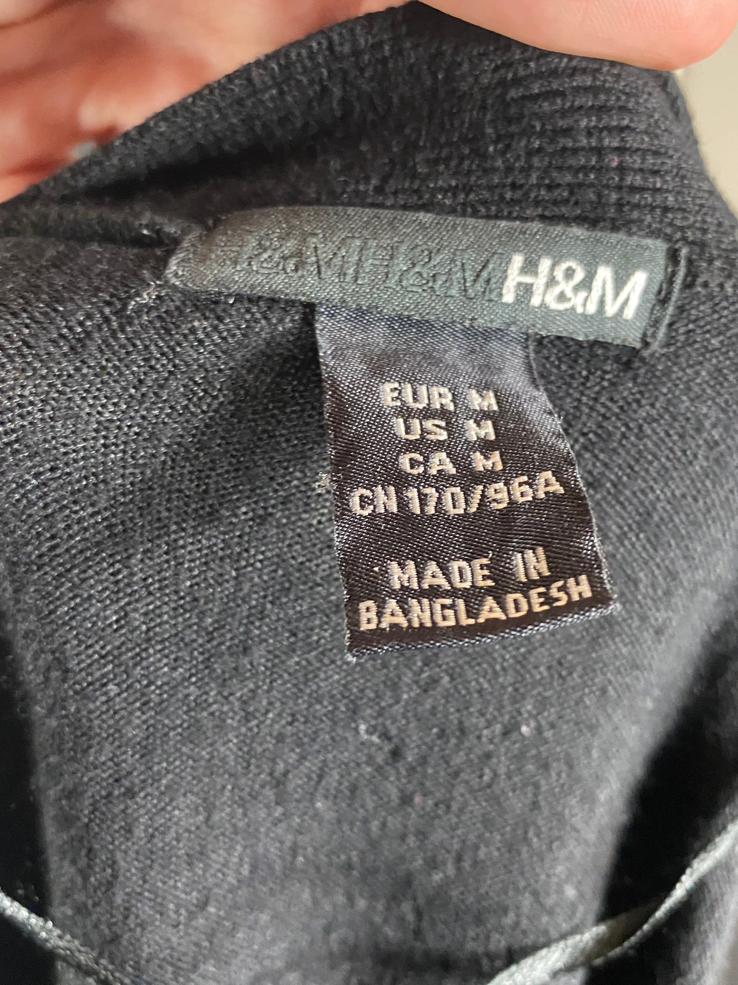 H & M Black Button Up Cardigan - Size M