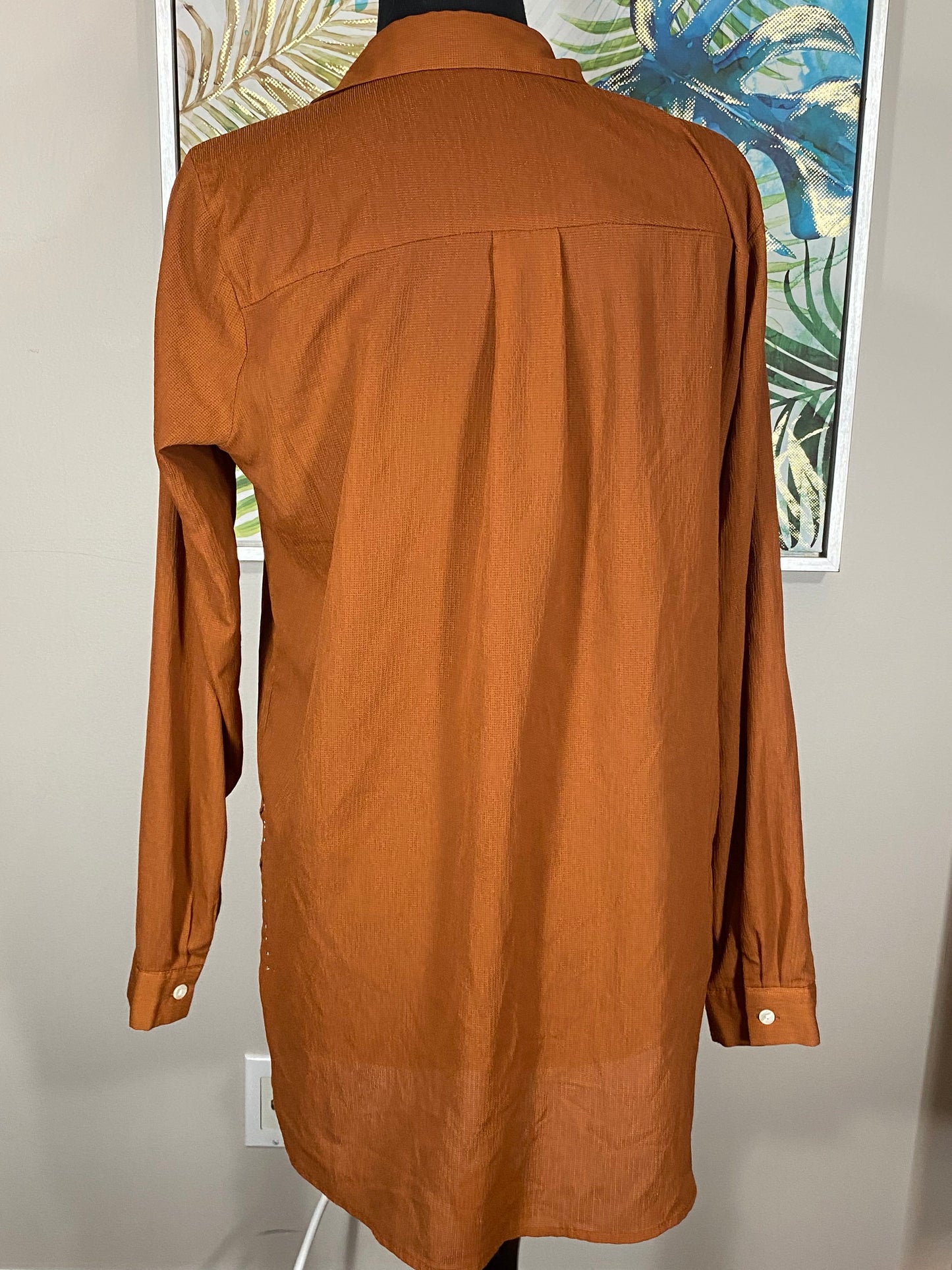 Orange Long Sleeve Tunic - Size Medium