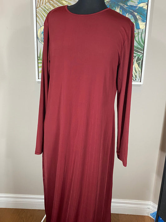 Maroon Inner Abaya Dress - Size 60